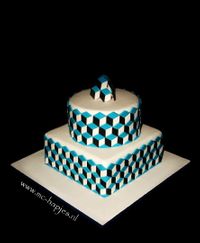 Geometric art cake